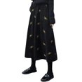 thumbnail image 4 of Women'S A-Line Fairy Patterned Elastic Waist Ruffle Layered Midi Skirt Black L, 4 of 9