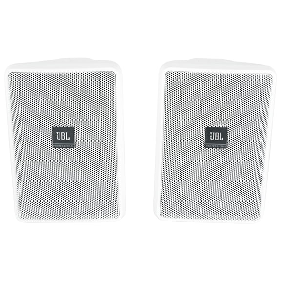 2 JBL Control 23-1-WH 3" Indoor/Outdoor 70v Commercial White Wall Mount Speakers