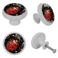 thumbnail image 4 of Ladybird Round Glow-in-the-Dark Cabinet Knobs with Screws - 4 Pack | Fluorescent Drawer Pulls | Suitable for Cabinets, Wardrobes, and Dressers, 4 of 6