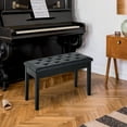 thumbnail image 4 of HOMCOM Banc de Rangement Rembourré 30 Pouces pour Piano, Siège, Clavier en Cuir Synthétique (Noir), 4 of 10