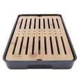 thumbnail image 4 of TOPINCN Serving Tray, Teapot Mat Tea Accessories Bamboo Panel Durable Melamine Base For Home Office, 4 of 8