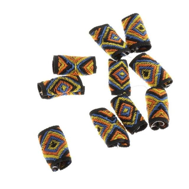 10x Beads Anillos de cabellero Ajustables Joyas DIY Colgantes 5-7mm - 11 Salvador tubos de perlas de dreadlock