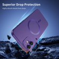 thumbnail image 3 of for iPhone 11 Case, Compatible with MagSafe, Matte Luxury Soft Metallic Luster for Women Girls with Full Camera Lens Protection Shockproof Slim Phone Case, Purple, 3 of 14