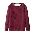thumbnail image 4 of hotojiny Womens Sweatshirts Casual Crewneck Long Sleeve Pullover Trendy Cute Star Tops Streetwear Fall Clothing S-XXl, 4 of 4