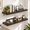 Black-24" W x 7" D x 1.5" H (2 pieces), variant on Floating Wall Shelves Set Of 2 Mdf With Invisible Brackets