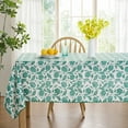 thumbnail image 3 of Mainstays by Becky G. & Alejandra Fabric Tablecloth, Green Floral, 60" x 102", 3 of 8