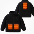 thumbnail image 2 of DJDLJWCJ Boys Heated Fleece Jacket Boys Winter 3 Heating Zones USB Powered Warm Thermal Coat, Windproof Stand Collar Outerwear Black Size 4T, 2 of 8