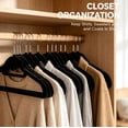 thumbnail image 5 of MegaLove Black Velvet Non‑Slip Clothes Hangers, 10 Pack, Space Saving Heavy Duty Hangers for Closet Storage, 5 of 5