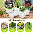 thumbnail image 5 of Set of 5 Plastic Plant Pots, 10 9 8 7.5 7 Inch Flower Planters with Drainage & Saucers, White, 5 of 6
