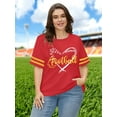 thumbnail image 4 of DEXIO Plus Size Football Mom Shirt Women Game Day Football T-shirt Gameday Season Shirt Casual Ball Fans Pullover Tops,1X, 4 of 15
