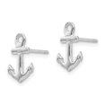 thumbnail image 2 of Diamond2Deal 14K White Gold Anchor Post Earrings for Women (L- 0.48 in), 2 of 4