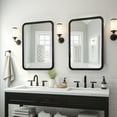 thumbnail image 3 of WallBeyond Wooden Frame Rectangle Bathroom Mirror for Wall Home Decor, 20" × 30", Black, 3 of 9