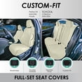 thumbnail image 2 of For Toyota Corolla 2020-2024 FH Group Custom Fit Neoprene Car Seat Covers Waterproof Solid Beige - Full Set, 2 of 9