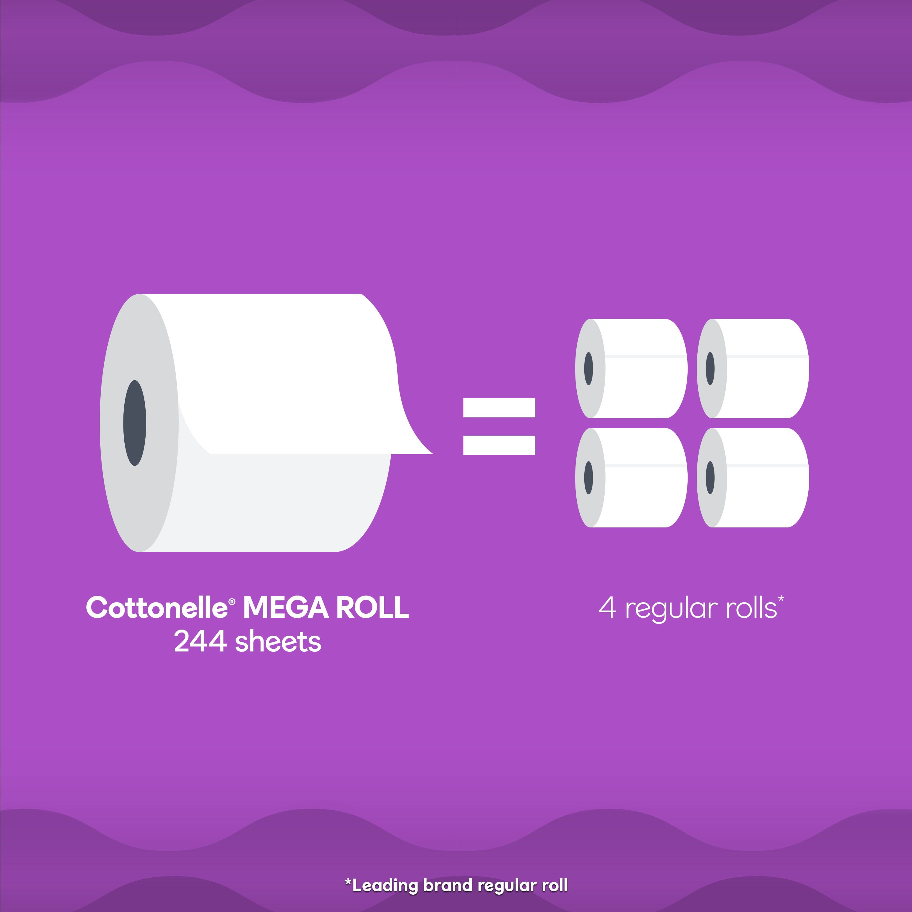Cottonelle Ultra Comfort Strong Toilet Paper, 12 Mega Rolls with 244 Sheets per Roll