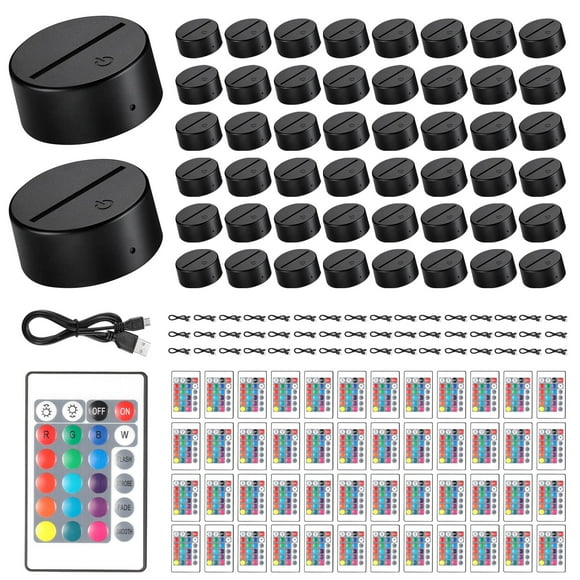 Lámpara Tuanse 3D Night LED Base 16 colores Remoto USB