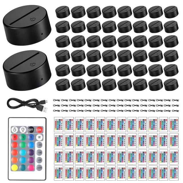 Lámpara Tuanse 3D Night LED Base 16 colores Remoto USB