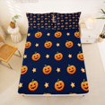 thumbnail image 5 of Manfei Thanksgiving Print Queen Sheets,Funny Halloween Pumpkin Lantern Queen Sheet Sets,4 Pieces,1 Flat Sheet,1 Fitted Sheet and 2 Pillowcases, 5 of 6