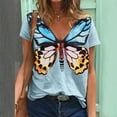 thumbnail image 2 of Fridja Chemise à Col en V à Imprimé Papillon d'Été, 2 of 7