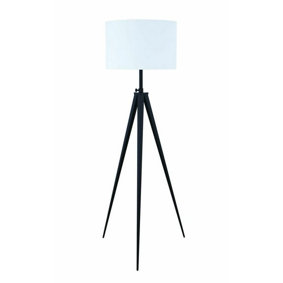 Harrington 60-inch Drum Shade Metal Tripod Floor Lamp Black