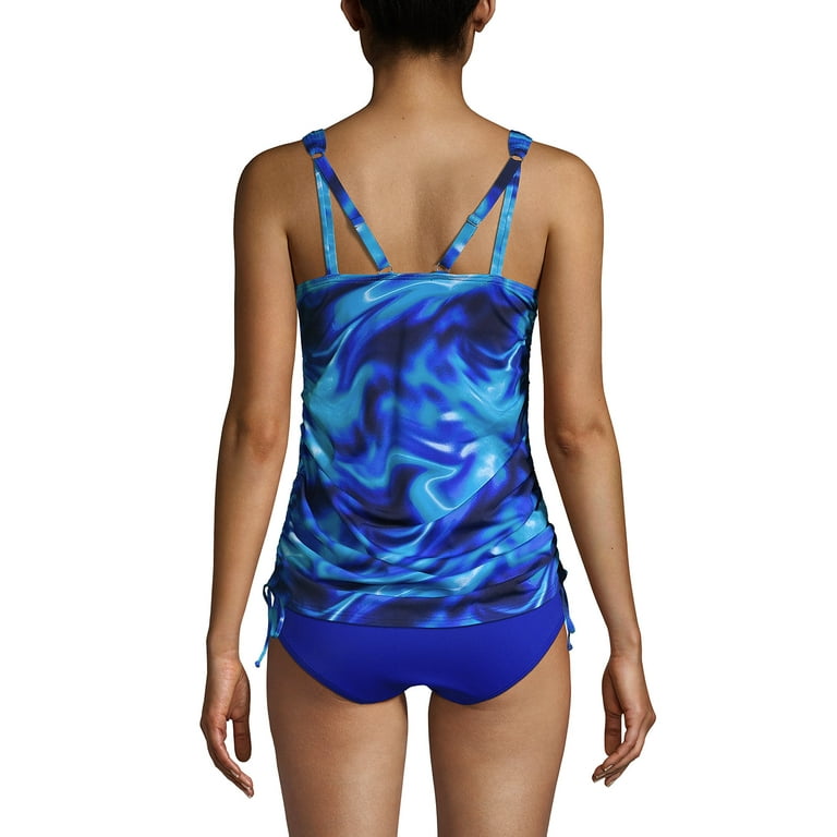 Lands End Women s Petite Chlorine Resistant Adjustable Underwire Tankini Swimsuit Top