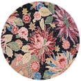 thumbnail image 4 of SAFAVIEH Jardin Dahila Floral Area Rug, Charcoal/Red, 6' x 6' Square, 4 of 8