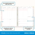thumbnail image 4 of Blue Sky 15 Month 2027 Weekly and Monthly Planner Calendar, October 2026 - December 2027, 8.5" x 11", Hard Cover, Storage Pocket, Includes Snap-In Bookmark, Ruler, & Stickers, Londonberry, 4 of 10