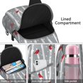 thumbnail image 4 of Sling Backpack,Gray Christmas Cardinal Bird Pattern Sling Bag with Water Bottle Holder,Waterproof Sling Bag for Men/Women with Headphone Jack for Hiking,Travel, 4 of 6