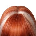 thumbnail image 4 of NARABB Foreign Trade Highlight Dyed Orange Mixed Color Gradient Long Curly Hair With Straight Bangs Wig, 4 of 5