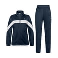 thumbnail image 2 of Women's 2Pc Full Zip Tracksuit, 4 Way Stretch Breathable with Zipper Pockets for Golf Running Casual Navy blue M, 2 of 9