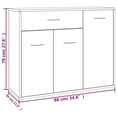 thumbnail image 4 of vidaXL Sideboard Sonoma Oak 88x30x70 cm Engineered Wood, 4 of 5