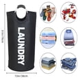 thumbnail image 4 of Behome 90L Laundry Basket, Laundry Bag with Padded Handles, Waterproof Collapsible Laundry Basket for Bathroom, Bedroom & Laundry Room, 2 Pack, Black, 4 of 6
