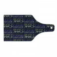 thumbnail image 1 of Oakland Cutting Board, Repetitive Modern and Graphic Lettering Layout, Decorative Tempered Glass Cutting and Serving Board, in 3 Sizes, by Ambesonne, 1 of 2