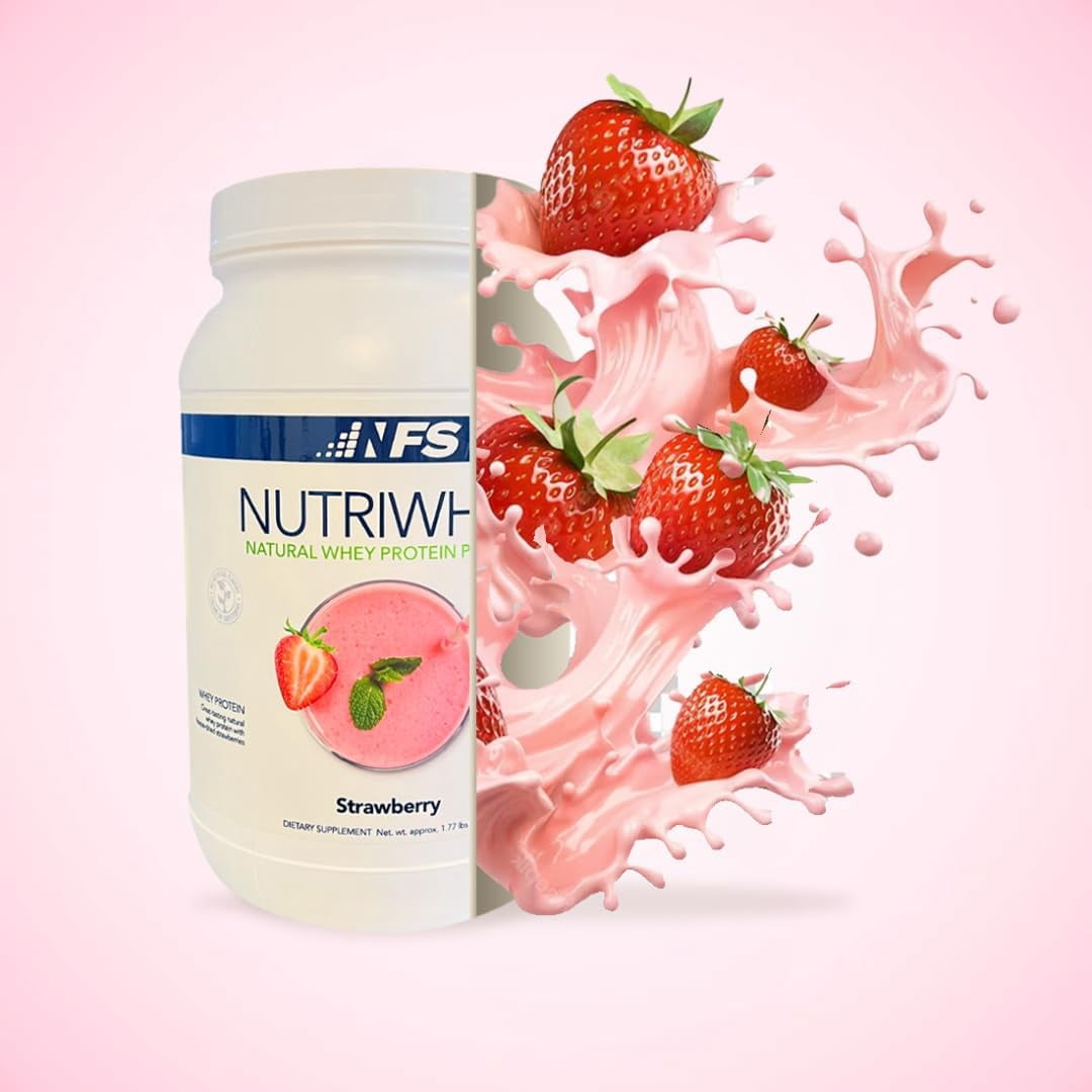 NF Sports Grass Fed Nutri Whey 23g Protein Powder, No Artificial, Alpine Strawberry, 1.82 pounds