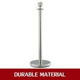 thumbnail image 3 of VEVOR 4PCS Stainless Steel Stanchion Posts Queue, Red Velvet Ropes Silver, 38In Rope Barriers Queue Line Crowd Control Barriers for Party Supplies, 3 of 9