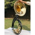 thumbnail image 5 of Brass Sousaphone 3 Valve Big Tuba 25" Musical Instrument with Carry Case, 5 of 5
