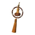 thumbnail image 1 of Almencla Buddha Statue Car Rearview Mirror Charm Pendant with Tassel Feng Shui Decor Yellow, 1 of 8