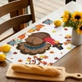 thumbnail image 5 of Fall Placemats Set of 4 Harvest Pumpkin Turkey Place Mats Thanksgiving Placemat Orange Fallen Maple Leaves Table Mats for Dining Kitchen Table Holiday Dinner Party Home Fall Decorations 13x19 Inch, 5 of 8