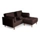 thumbnail image 3 of Sala Modular Sofá Cama Reversible De Lino Chocolate Con Porta Vasos Modelo Mandarín, 3 of 9