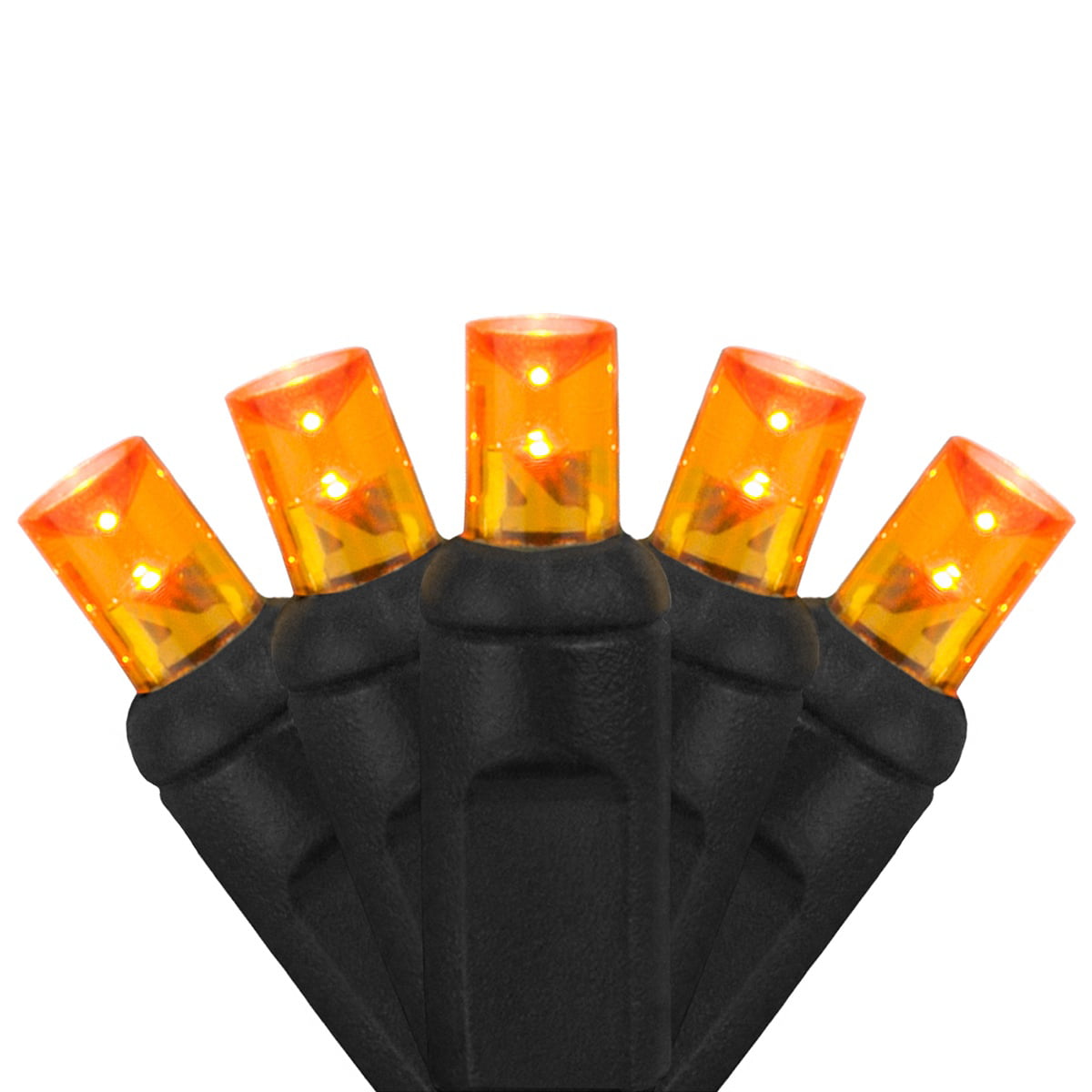70 Orange Halloween Mini LED Bulb String Lights Indoor Outdoor String ...