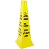Rubbermaid Commercial FG627677YEL 12.25 in. x 12.25 in. x 36 in. Multilingual Wet Floor Safety Cone