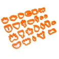 thumbnail image 2 of 25Pcs Clay Earring Cutters Food Grade Plastic Assorted Styles Thick Edge Polymer Clay Cutters Set for DIY Handicraft Orange, 2 of 8