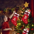 thumbnail image 5 of Monogram Christmas Stockings with Letters, Large Super Soft Christmas Stockings Red Velvet with White Super Soft Plush Cuff for Christmas Xmas Tree Holiday Fireplace (Red，F), 5 of 5