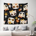 thumbnail image 2 of Bingfone Polyester Fabric Tapestry Cat Skulls And Flowers Wall Hanging Tapestry,Daily Decorative Tapestry For Bedroom Living Room Dorm 60l X 51w Inches, 2 of 9