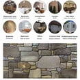thumbnail image 5 of Dundee Deco 3D Wall Panels - Cladding, Grey Pewter Blonde Stone Look Wall Paneling, Styrofoam Facing for Interior and Exterior Applications, DIY, Set of 10, Covers 54 sq ft, 5 of 10
