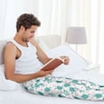 thumbnail image 4 of Uemuo Sea Turtle Pattern Men's Wide Leg Palazzo Lounge Pants with Pockets Light Weight Loose Comfy Casual Pajama Pants-X-Large, 4 of 9