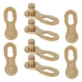 thumbnail image 3 of 4 pares de piezas de conector de eslabón perdido de cadena de bicicleta de acero de 10 velocidades accesorio de ciclismo dorado, 3 of 9