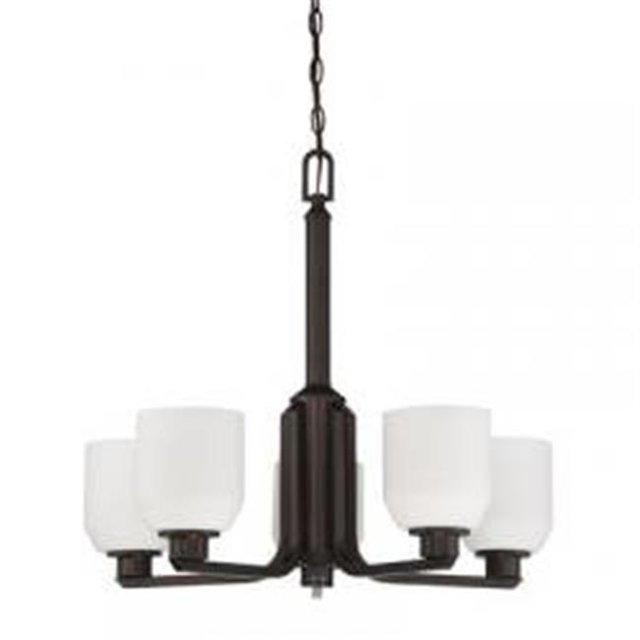 Concord F19025-64 Lustre en Quartz 5 Lumières avec Verre Opale
