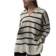 thumbnail image 2 of Plus Size Womens Sweaters Crew Neck Solid Color Knit Tops Fall Warm Pullover Sweaters Beige L, 2 of 6