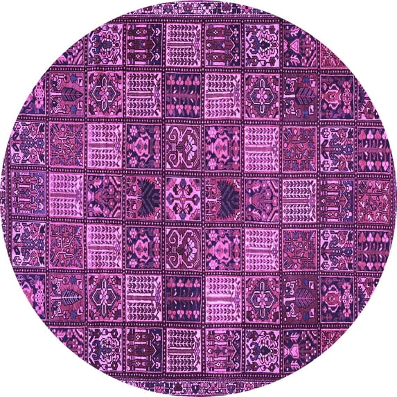 Ahgly Company Indoor Round Persian Purple Traditional Area Rugs, 8' Round