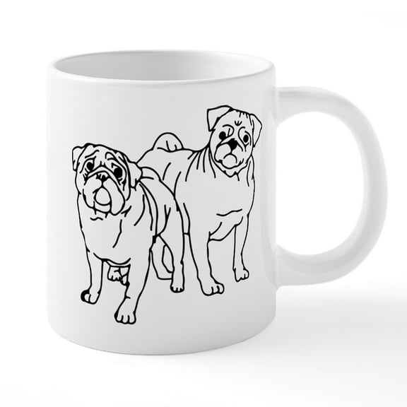 CafePress - PUGS - 20 Oz White Ceramic Mega Mug